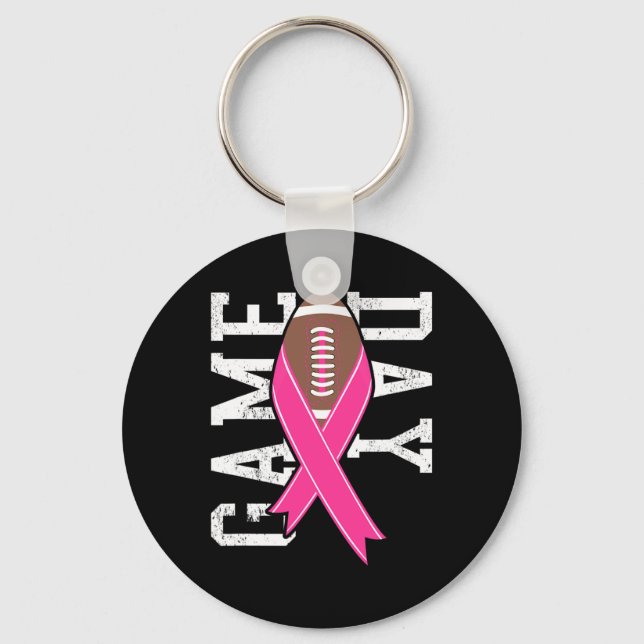 Chaveiro Dia do Jogo - Futebol Rosa de Consciência do Cance (Frente)