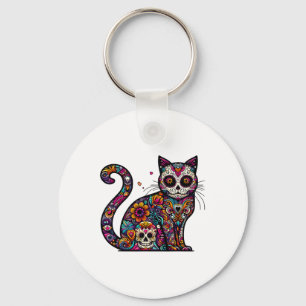 Chaveiro Dia Do Morto Cinco De Mayo Cat Sugar Skull Dia De 