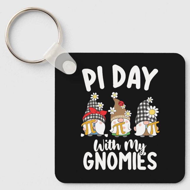 Chaveiro Dia do Pi Com Meus Gnomos Matemática Divertida (Frente)