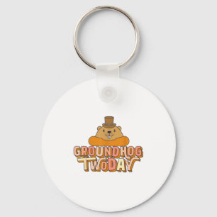 Chaveiro Dia do Toupeira Retro Vintage Engraçado Pun Animal