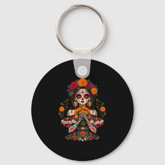 Chaveiro Dia dos mortos crânio de açúcar catrina dia de mor