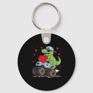 Chaveiro Dia dos Namorados T Rex Pilotando Caminhão Monstro