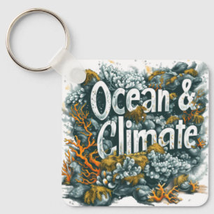 Chaveiro Dia dos Oceanos - Texto sobre Oceanos e Clima com 