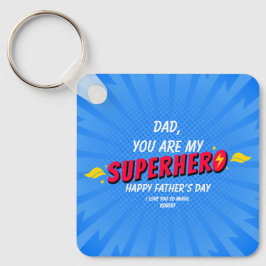Chaveiro Dia dos Pais do Super-Herói de Quadrinhos Retrô