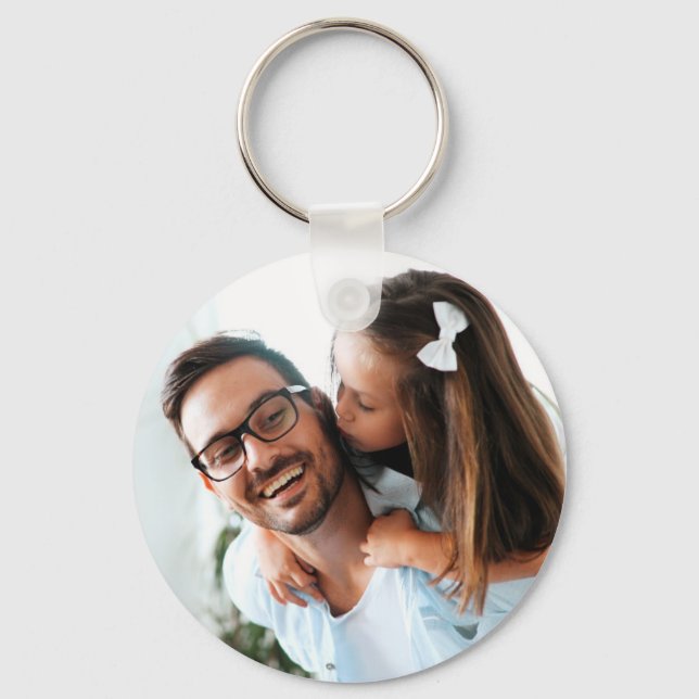 Chaveiro Dia dos Pais Foto Personalizada (Frente)