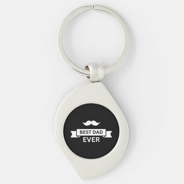 Chaveiro Dia dos Pais MELHOR PAI DE TODOS Com Bigode e Erro (Frente)