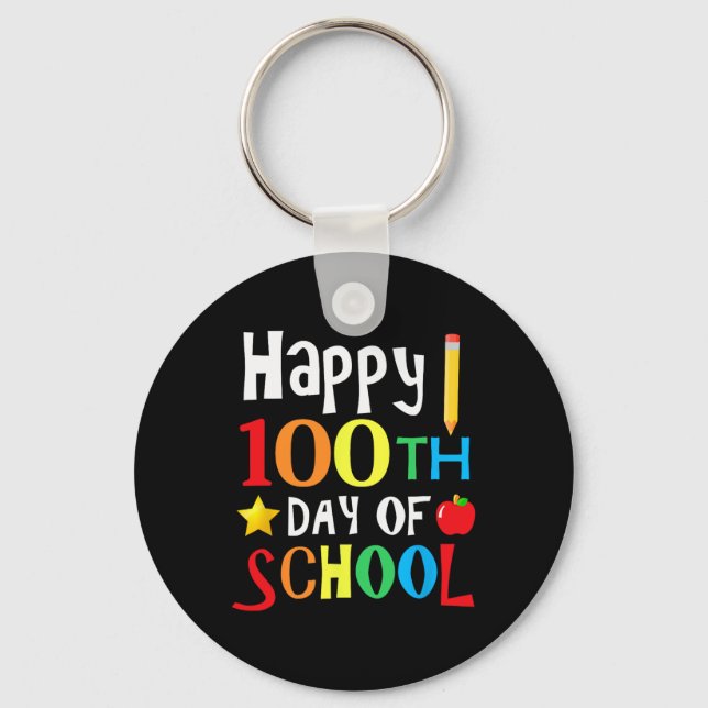 Chaveiro Dia dos Professores Crianças Feliz 100 Dias 1 (Frente)