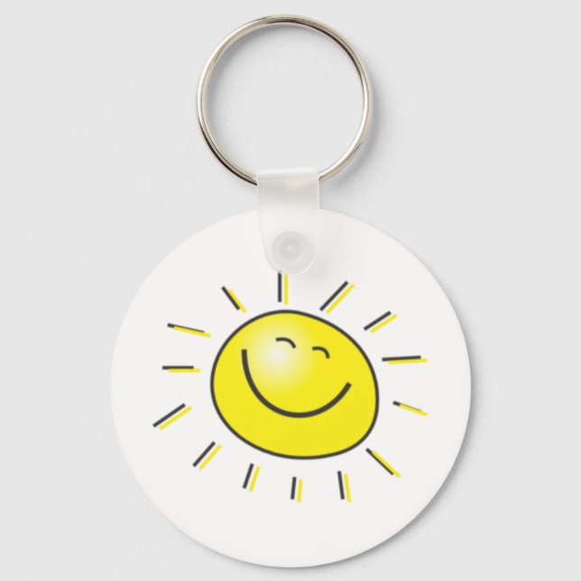 Chaveiro Dia ensolarado, sol sorridente, Dia para sorrir! (Frente)