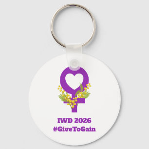 Chaveiro Dia Internacional da Mulher 2026 IWD Dar Para Ganh