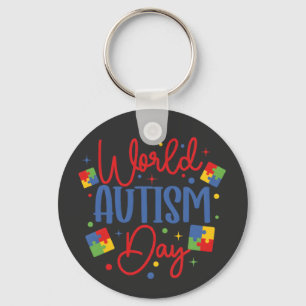 Chaveiro Dia Mundial da Conscientização do Autismo Peça de