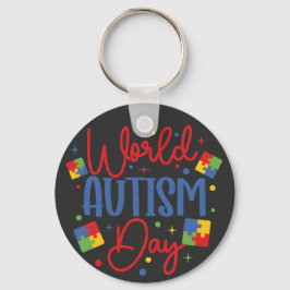 Chaveiro Dia Mundial da Conscientização do Autismo Peça de