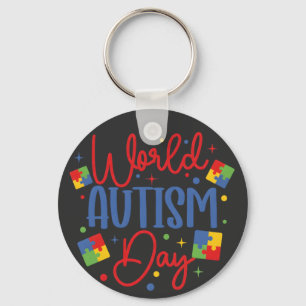 Chaveiro Dia Mundial da Conscientização do Autismo Peça de 