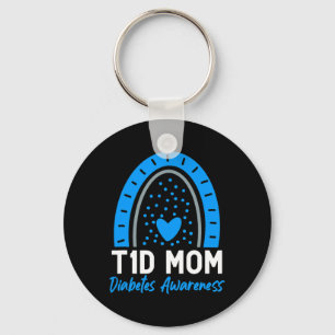 Chaveiro Dia Mundial da Diabetes Rouba T1D Tipo 1 Diabetes 