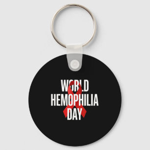 Chaveiro Dia mundial da hemofilia 2025 em abril use vermelh