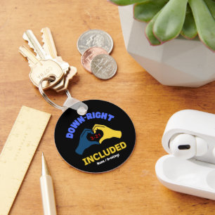 Chaveiro Dia Mundial da Síndrome de Down Incluído à Direita
