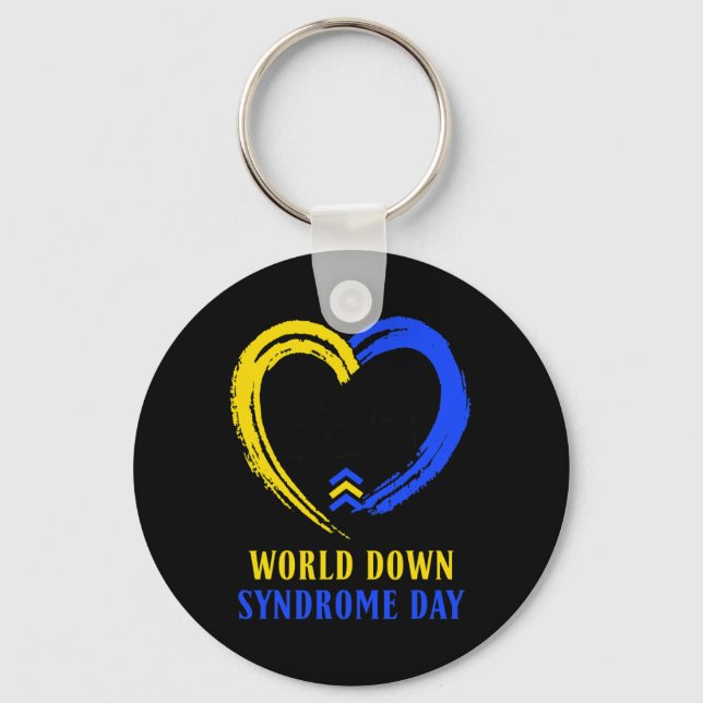 Chaveiro Dia Mundial da Síndrome de Down para combater idei (Frente)
