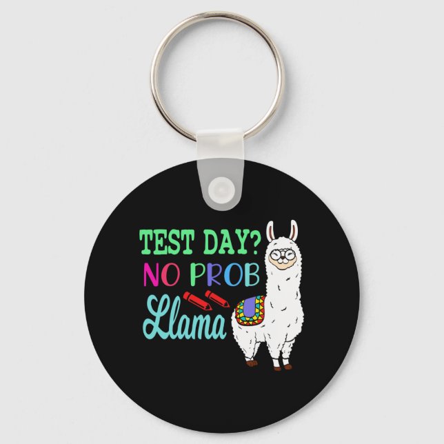 Chaveiro Dia sem Prob Llama Dia de Teste Sem Problema Dia d (Frente)