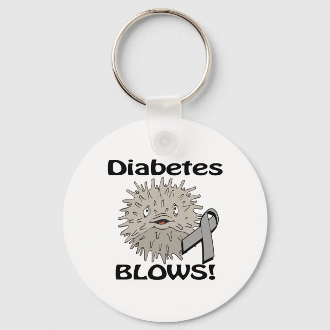 Chaveiro Diabetes Bloqueia Design de Consciência (Frente)