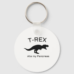 Chaveiro Diabetes Engraçados T-rex Ate my Pancreas