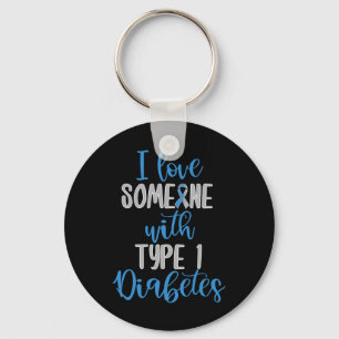 Chaveiro Diabetes Tipo 1 Adoram Diabetes Juvenis Azul Aware