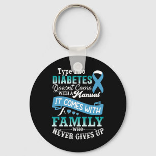 Chaveiro Diabetes Tipo 2 Para Diabetes Azul Familiares