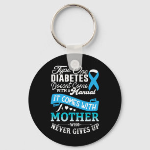 Chaveiro Diabetes Tipo Um Para Diabetes Azul-Mãe