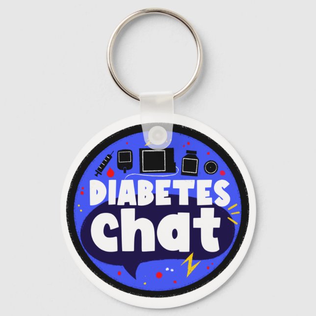 Chaveiro #diabeteschat Keyring (Frente)
