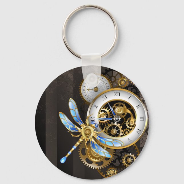 Chaveiro Dials Steampunk com Dragonfly (Frente)