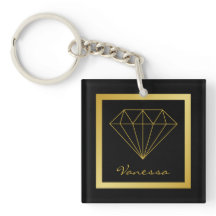Diamante Geométrico Dourado Elegante