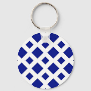 Chaveiro Diamantes de Marinho em Branco