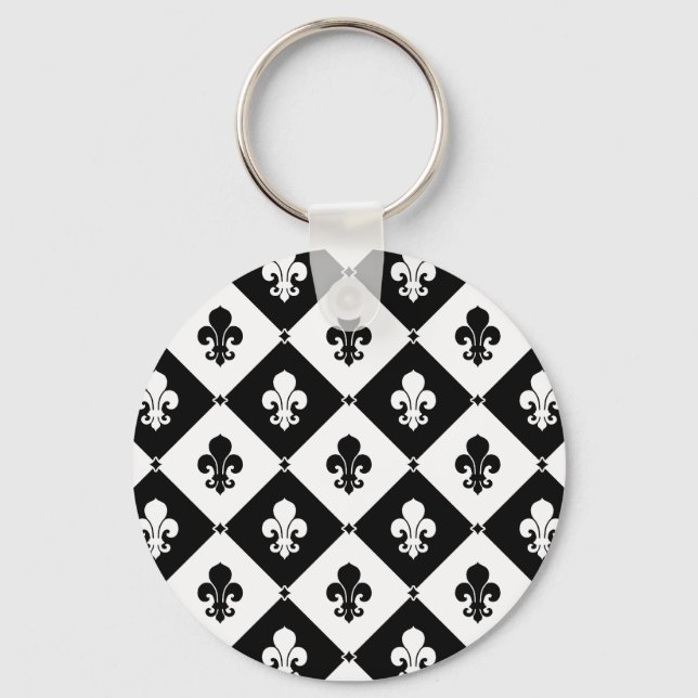 Chaveiro Diamond Fleur De Lis Pattern (Frente)
