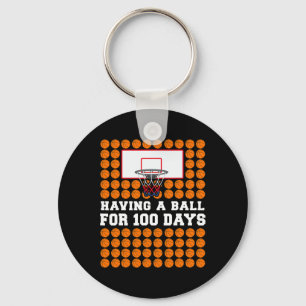 Chaveiro Dias De Bolas De 100º Dia De Basquete Escolares