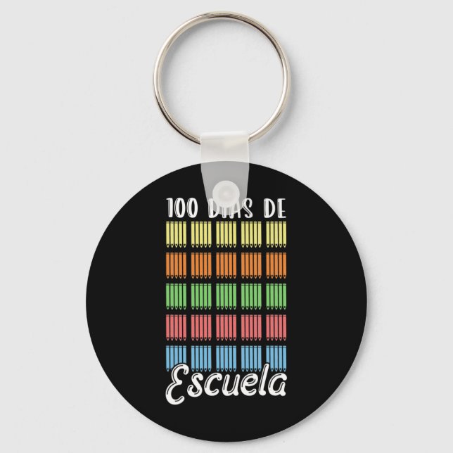 Chaveiro Dias De Escuela Classe 100 Dias De Aluno (Frente)