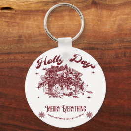 Chaveiro Dias de Natal Vintage Holly