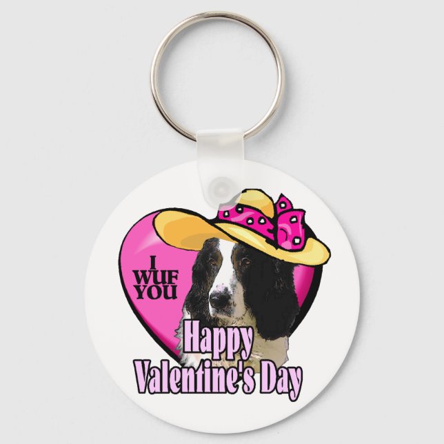 Chaveiro Dias de os namorados Ingleses Springer Spaniel (Frente)