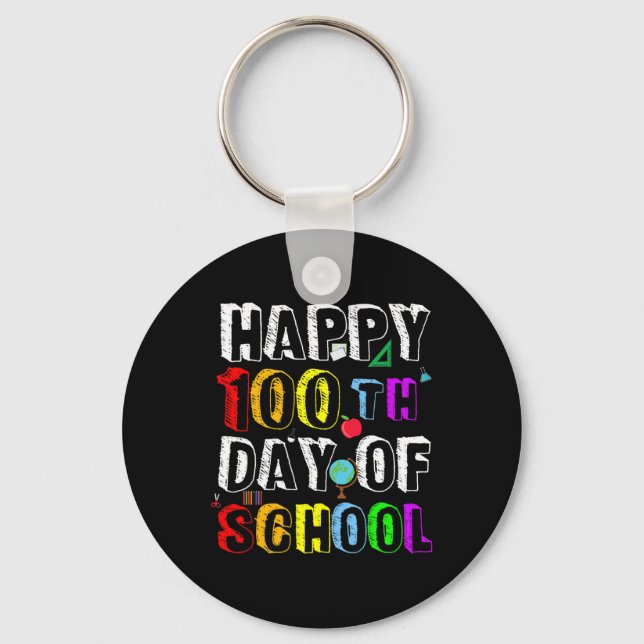 Chaveiro Dias De Professora E Estudante Feliz 100 Dias (Frente)