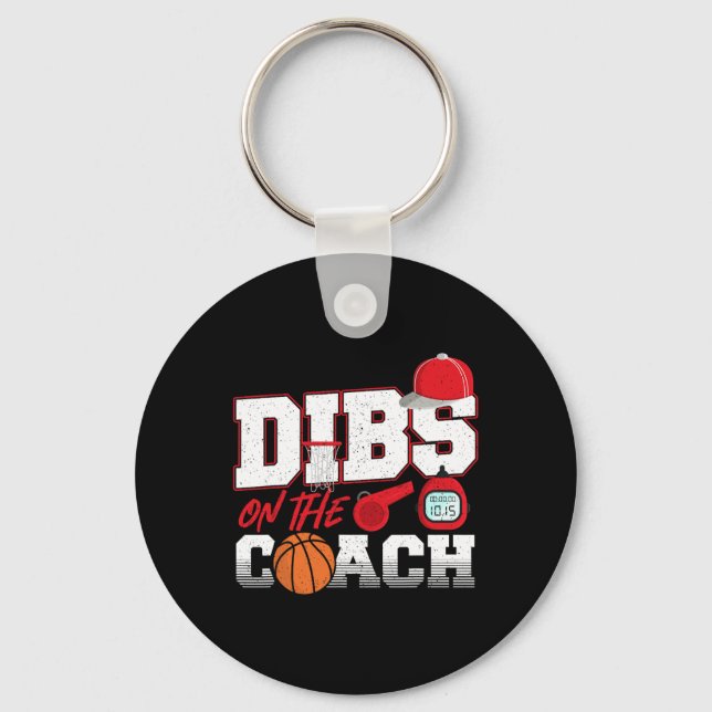 Chaveiro Dibs na Namorada do treinador de basquetebol (Frente)