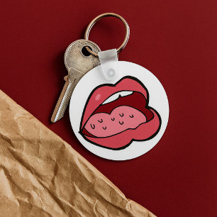 Chaveiro Dibujos Animados Divertidos con Boca y Labios Abie
