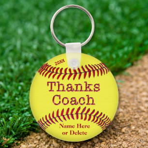 Chaveiro Dicas de Presentes para Treinador de Softbol com N