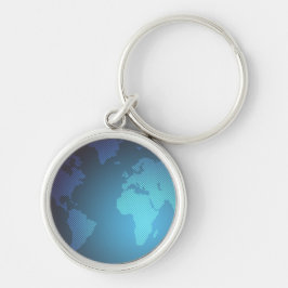 Chaveiro Digital Dot World Map Gradient Art