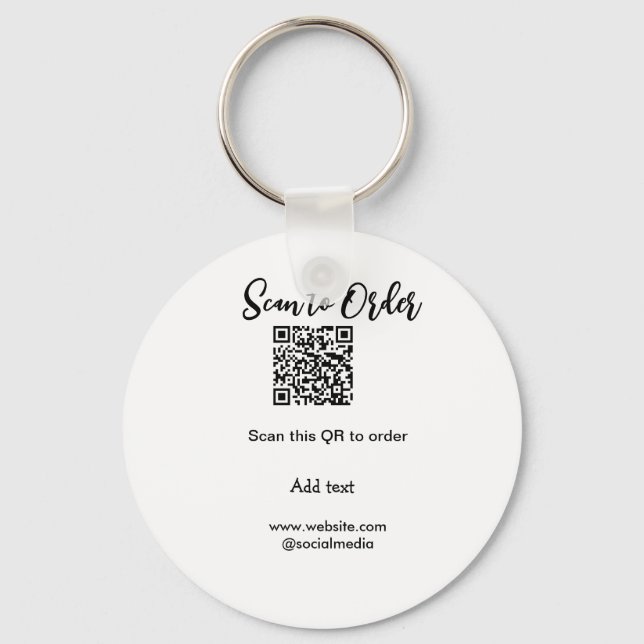 Chaveiro Digitalizar para fazer a varredura do código QR ad (Frente)