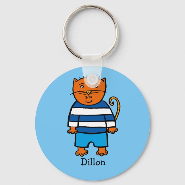 Chaveiro Dillon o Gato Personalizado (Frente)
