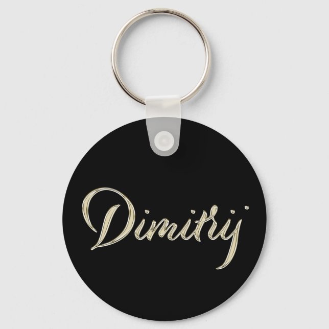 Chaveiro Dimitrij Name whitegold Button Schlüsselanhänger (Frente)