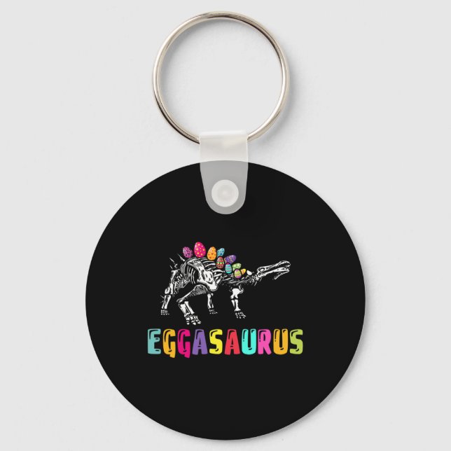 Chaveiro Dino do Dia de Páscoa - Eggasaurus Estegossauro Ov (Frente)