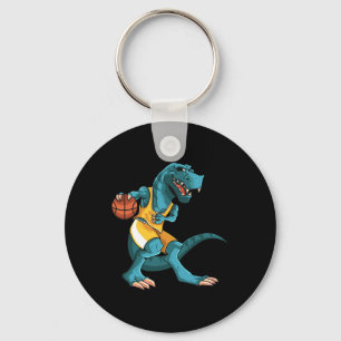 Chaveiro Dino Engraçado Jogando Sketll Amante do T-Rex Cria
