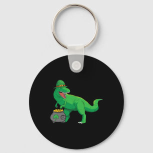 Chaveiro Dino-sauro Sortudo Dia de São Patrício T-rex Irlan