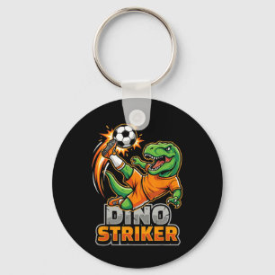 Chaveiro Dino Striker T-rex Chute de Futebol Dinossauro Div