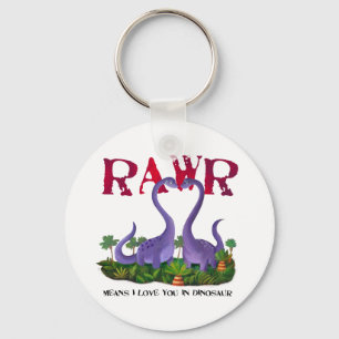 Chaveiro Dinos - Rawr bonitos e românticos