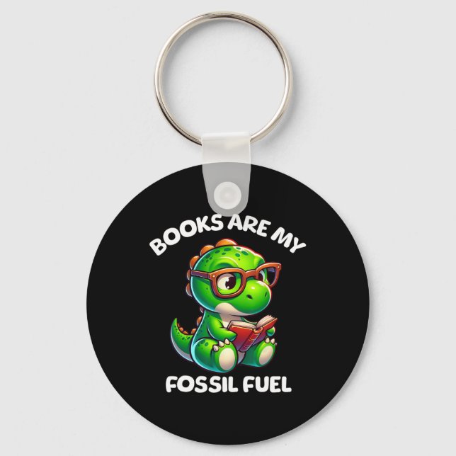 Chaveiro Dinosaur Ck To School Reading Books Funny Quote  (Frente)