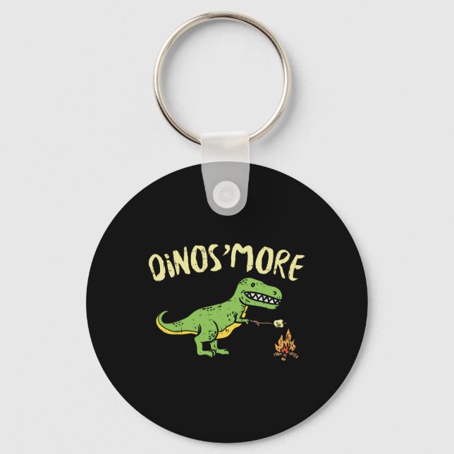 Chaveiro Dinosmore Dinosmore Engraçado Camping Acampamento  (Frente)